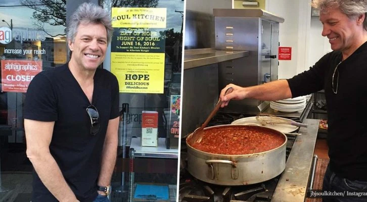 Джон Бон Джоуви мие чинии в JBJ Soul Kitchen – мрежа от обществени ресторанти за бедни
